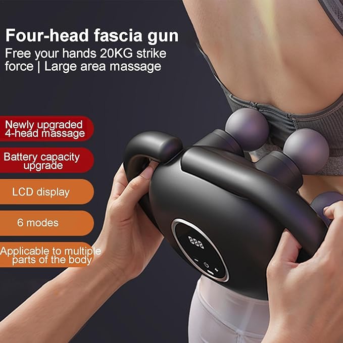 4 Heads Rechargeable Massage Gun
